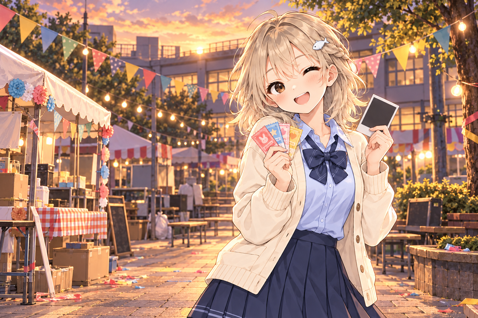 咪咪咪在热闹的学园祭中留下的回忆。